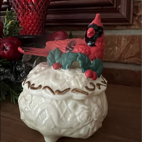 Rare Vintage Red Bird Christmas Candle Holder - Picture 7 of 8